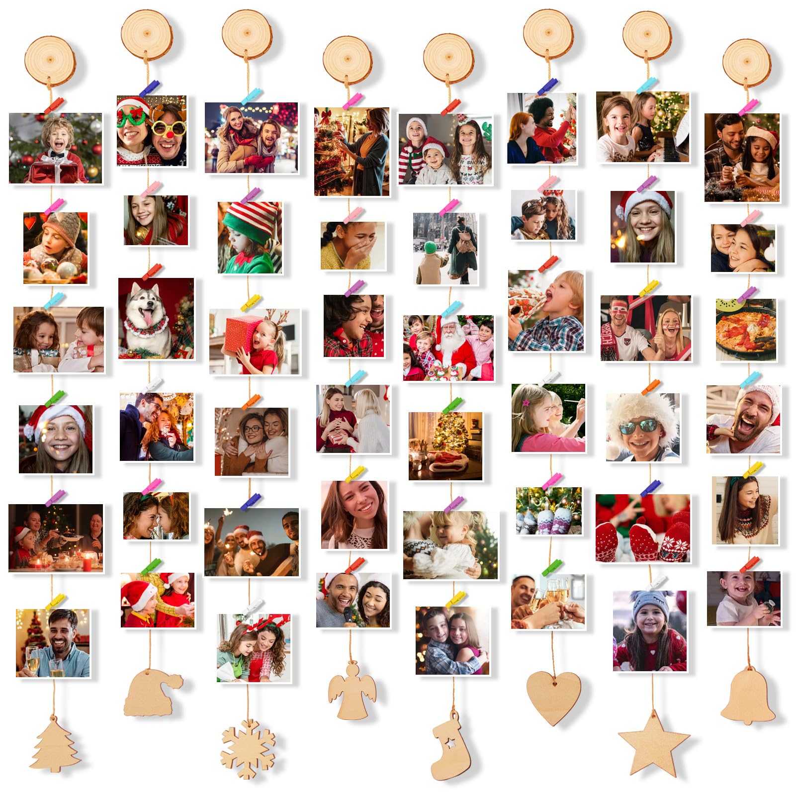 Uping Marcos de Fotos Multiples Marco Fotos Pared Collage Fotos con Pinzas Cuadros Personalizados con Foto Portafotos Multiples Pared Decoracion Hogar
