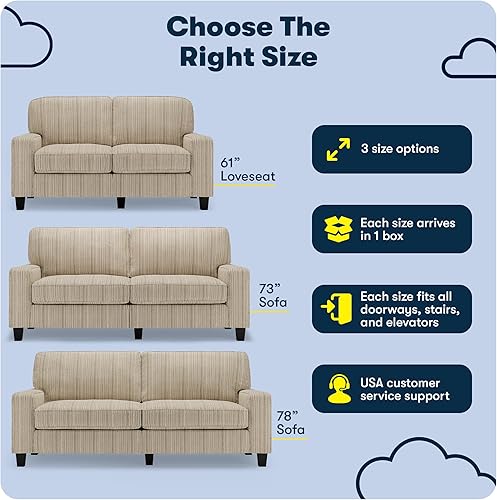 Miniatura 289 de Serta Palisades Sofás Tapizados para Sala, Sofá de Diseño Moderno, Tela, gris (Glacial Gray) gris (Glacial Gray),Beige,Marrón,Alforfón Beige,Marrón