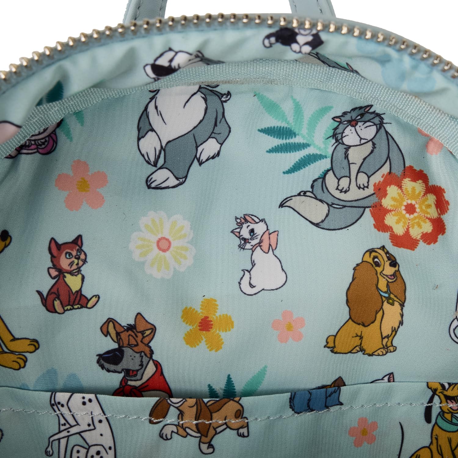 Loungefly Disney Dogs & Cats Faux Denim Fringe Mini Backpack : Clothing, Shoes & Jewelry