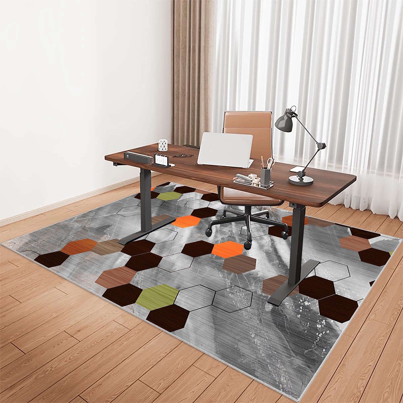Tkuhknag Gaming Chair Mat Floor Protector for Rolling Chair Office Chair Mat for Carpets Floor Mats for Low/Medium Pile Carpets 200 x 250 cm Desks Mats Large Hardwood Floor Protector Mat