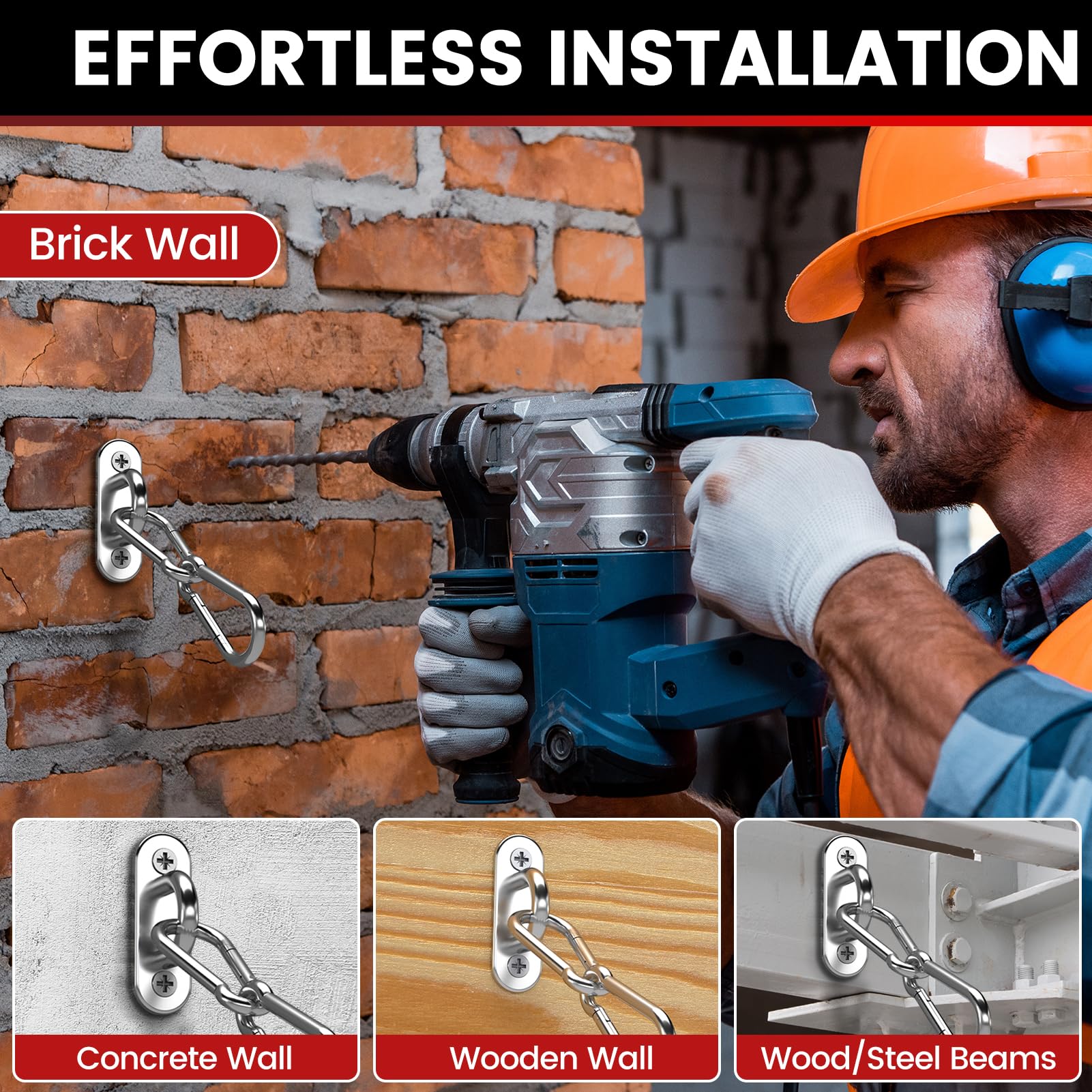 Stainless Steel Pad Eye Hooks - 500lb Capacity -6