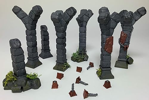 Miniatura 9 de HERO Creations - Ruinas de columnata - RPG - Calabozos y Dragones - DND - Pathfinder - Señor del Anillo - Figurita en miniatura (grissin pintar)