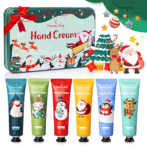 Eleanore's Diary Juego de regalos de crema de manos, 6 piezas de mini loción de manos, tamaño de viaje, rellenos de calcetines de Navidad, regalos