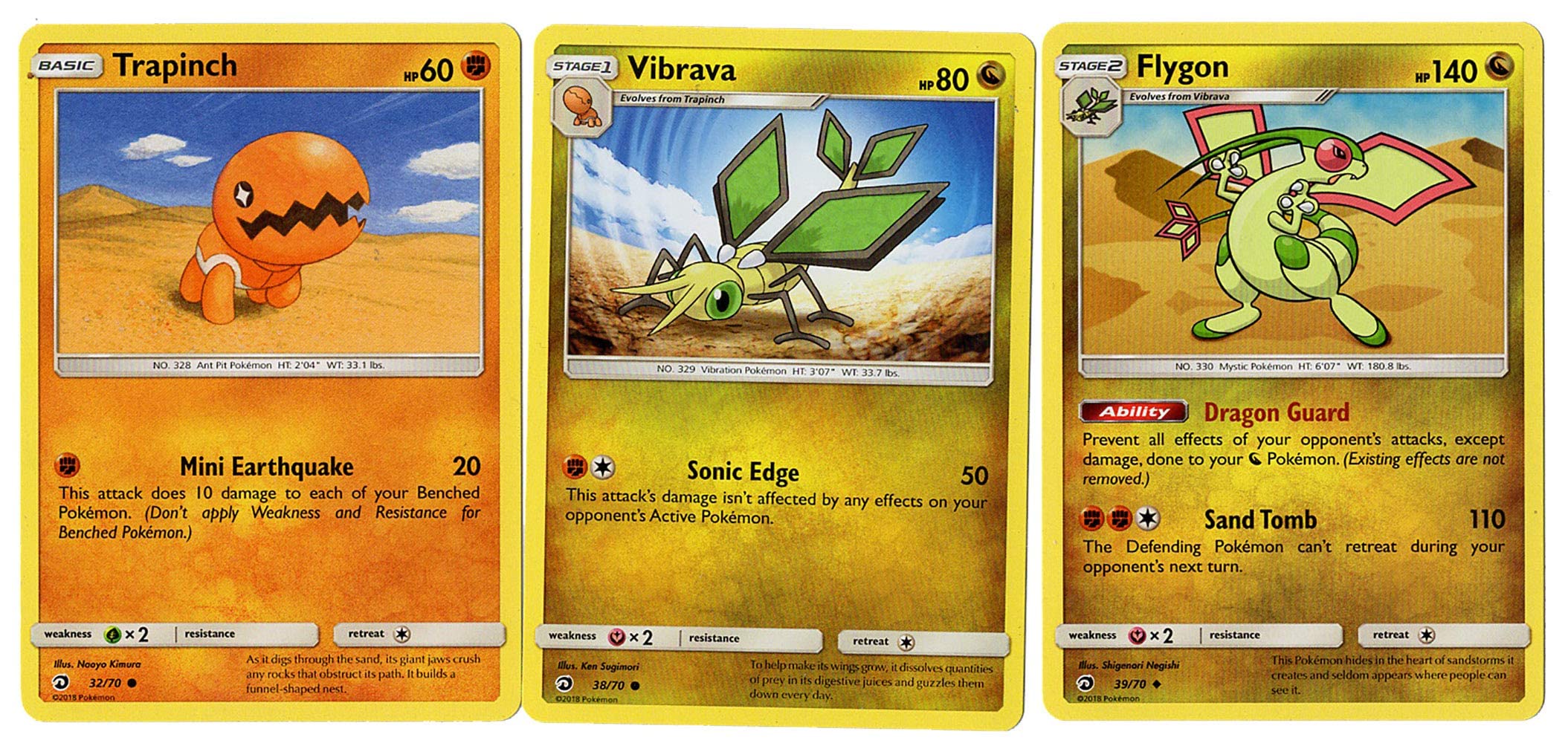 Flygon - 39/70 - Dragon Majesty - Sun Moon - Pokemon Evolution 3 Card Set