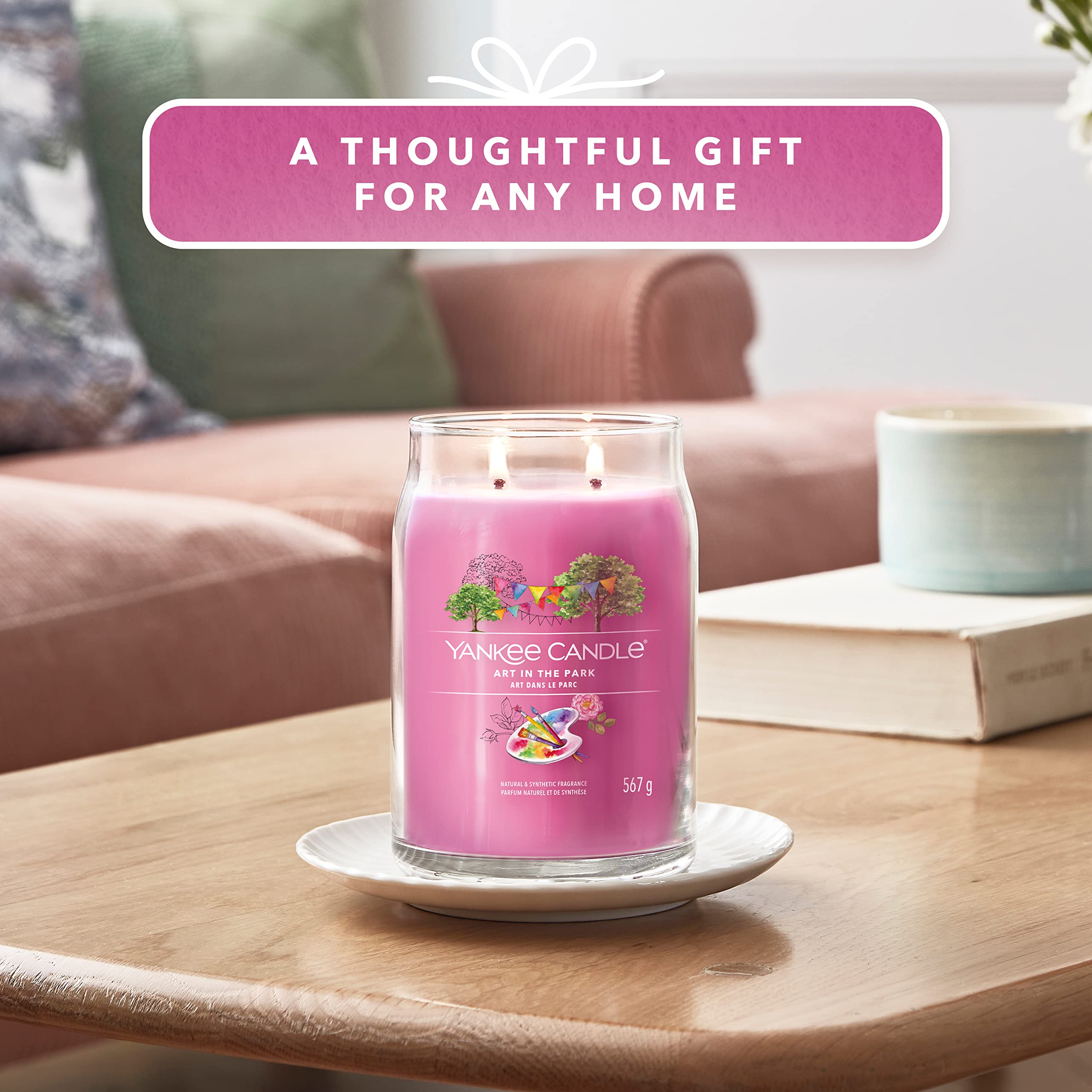 Candela Profumata Yankee Candle Wild Orchid - Vaso Medio, Doppio Stoppino, Cera Di Soia - Foto 10