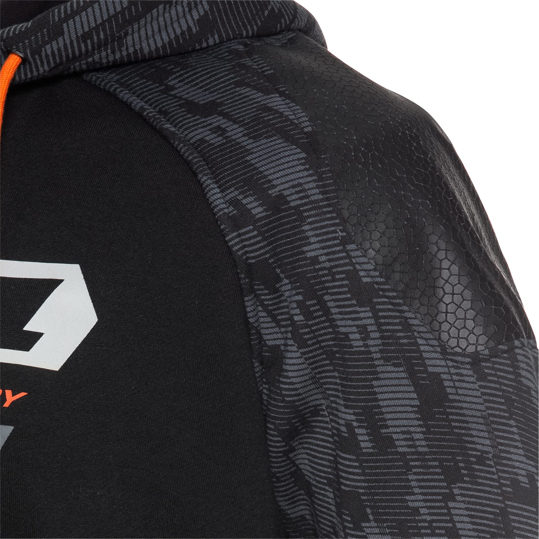 FLM Drift Sport Hoodie mit Protektoren - Schutzklasse A - Luftdurchlässig - Cordura Verstärkung - Schwarz
