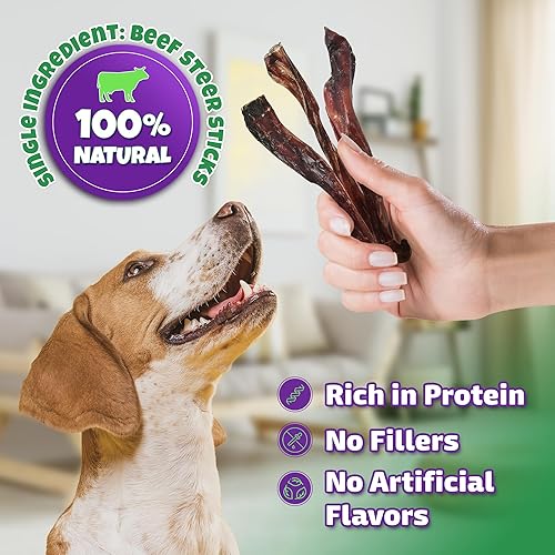 Miniatura 3 de Bully Sticks para perros, palitos de matón para perros medianos, palitos de matón de 6 pulgadas para perros hechos en Estados Unidos, palitos de