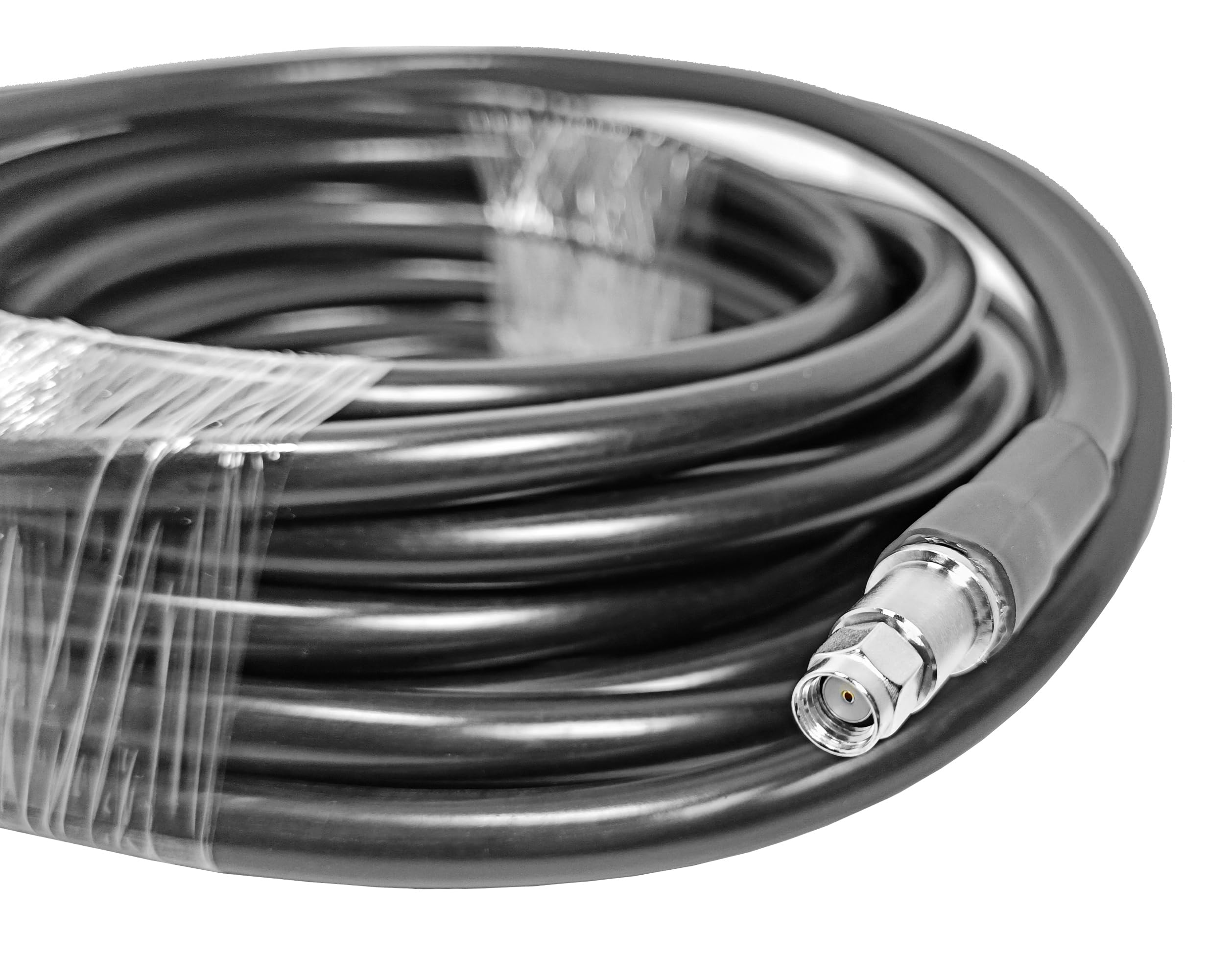 Câble d'extension coaxial LMR400 N mâle vers RP mâle – 1 cavalier à faible perte for boosters WiFi, antennes et équipements radio(50ft)