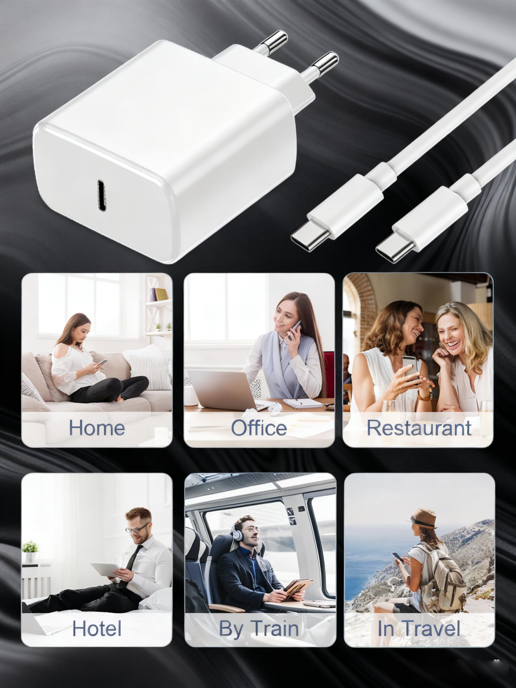 Szybka ładowarka USB C 45 W do Samsung Galaxy S26/S25/S25 Ultra/S24/S24 Ultra/S23/S23 Ultra/S22/S21/A55/A54/A15/ A56/A26 / A54, gniazdo ładowarki zasilacza sieciowego z 2 m kablem USB C szybkie