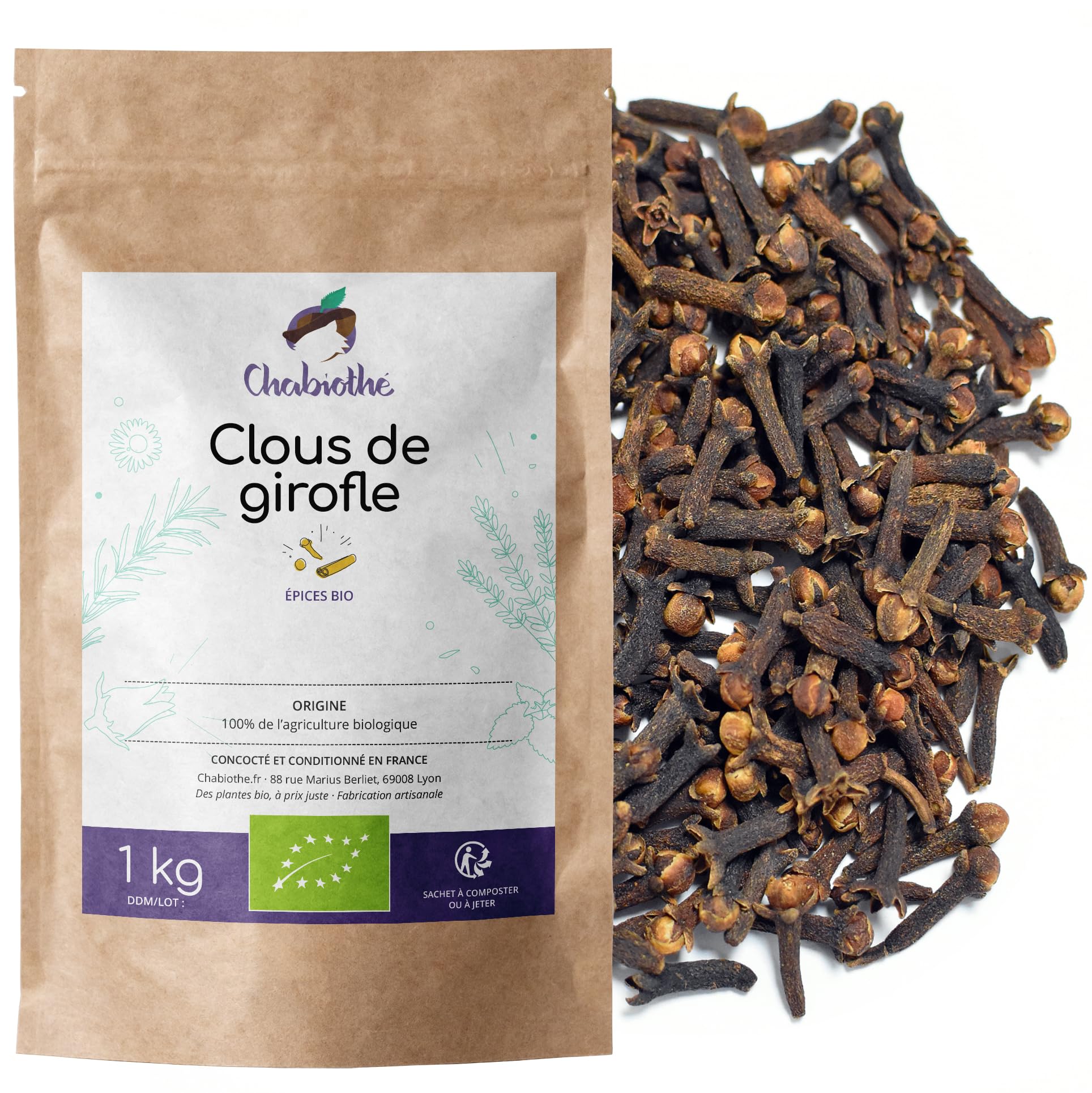 Chabiothé - Clous de girofle Bio 1 kg
