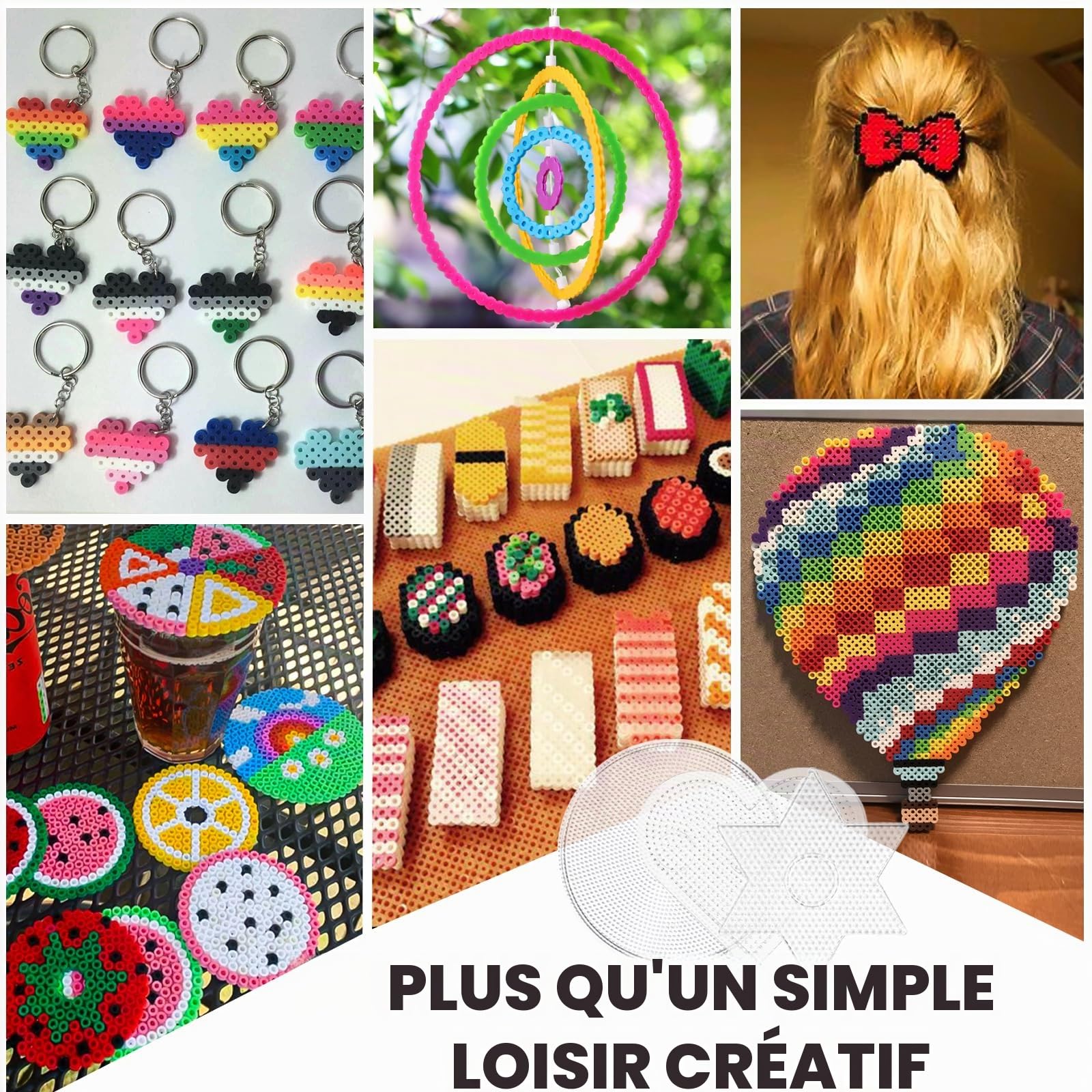 Kit Perles à Repasser 2,6mm – 40 000 Pièces 48 Couleurs, pour Adultes & Ados dès 12 ans – Art Loisirs Créatifs, 8 Plaques, Pince de Précision, Boîte de Tri, Cadeau Créatif