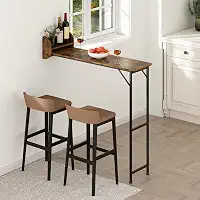 Mesa Dobrável, Mesa de Bar, Mesa Cozinha para Montagem na Parede, Adequado para Espaços Pequenos, Pode Ser Dobrado para Armazenamento