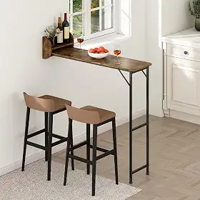 Mesa Dobrável, Mesa de Bar, Mesa Cozinha para Montagem na Parede, Adequado para Espaços Pequenos, Pode Ser Dobrado para Armazenamento
