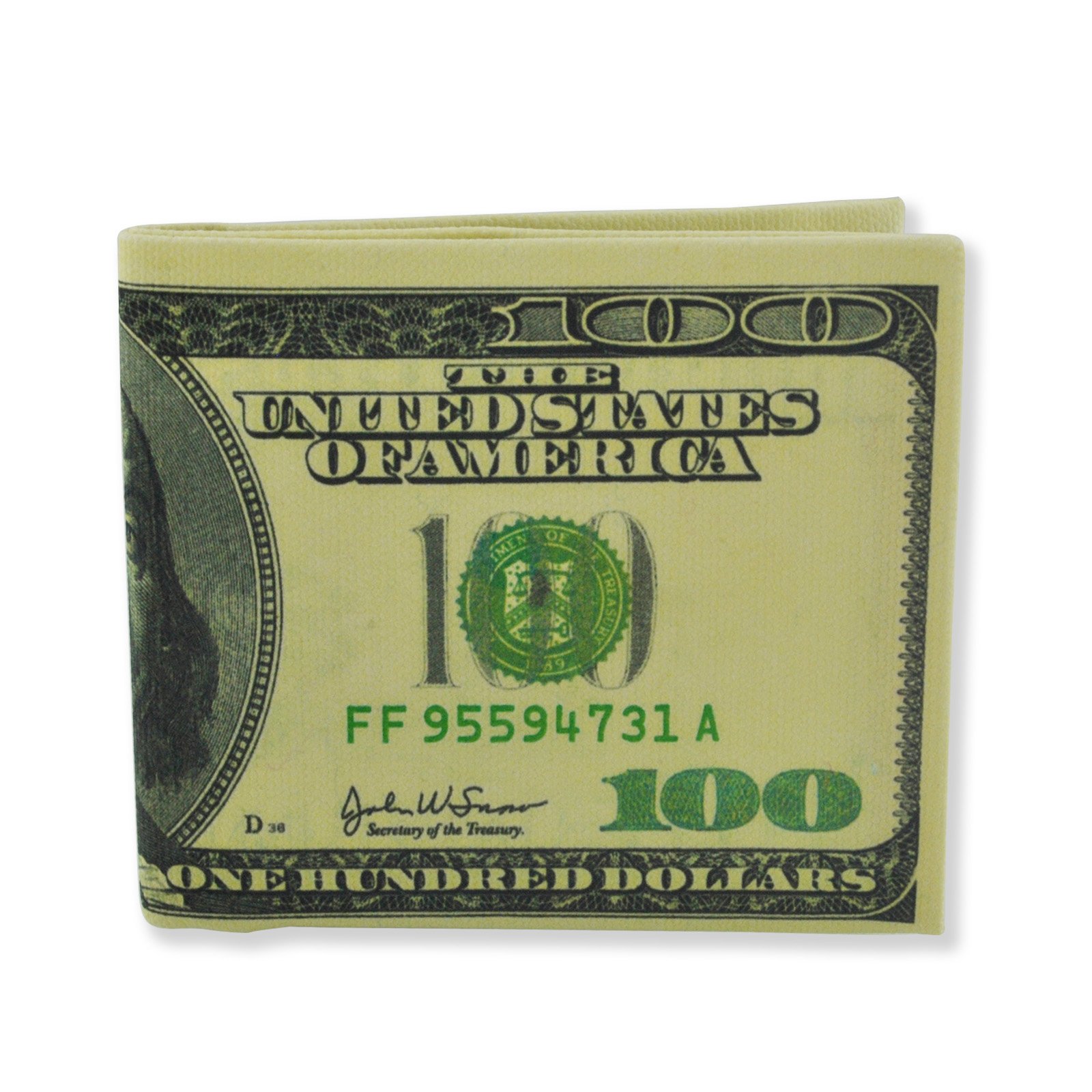US $100 Dollar Bill - Pocket Cash Folding Currency Money Wallet