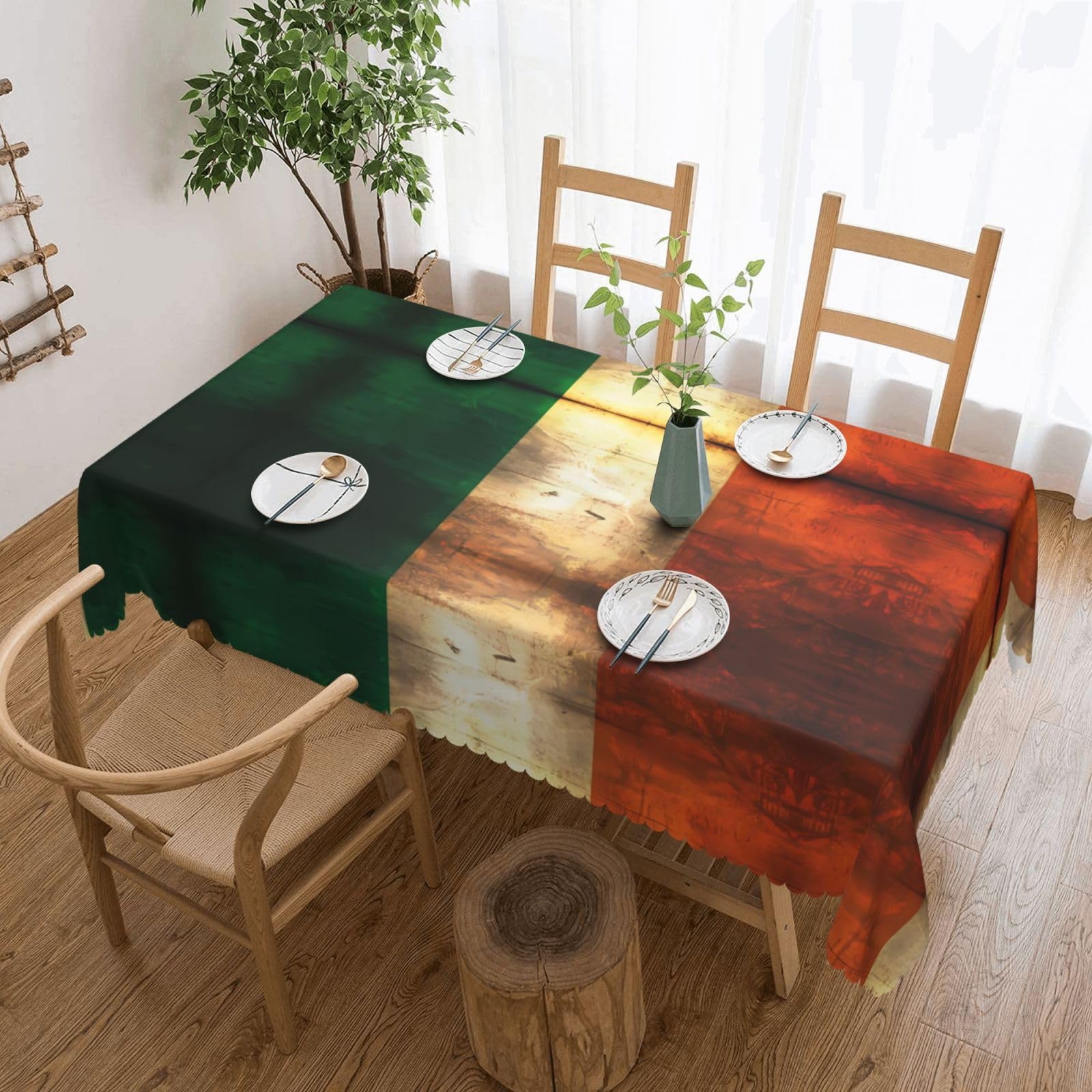 MROWYC Retro Irish flag Printed tablecloths are suitable for hotels, picnics, and parties, and can effectively protect the tabletop
