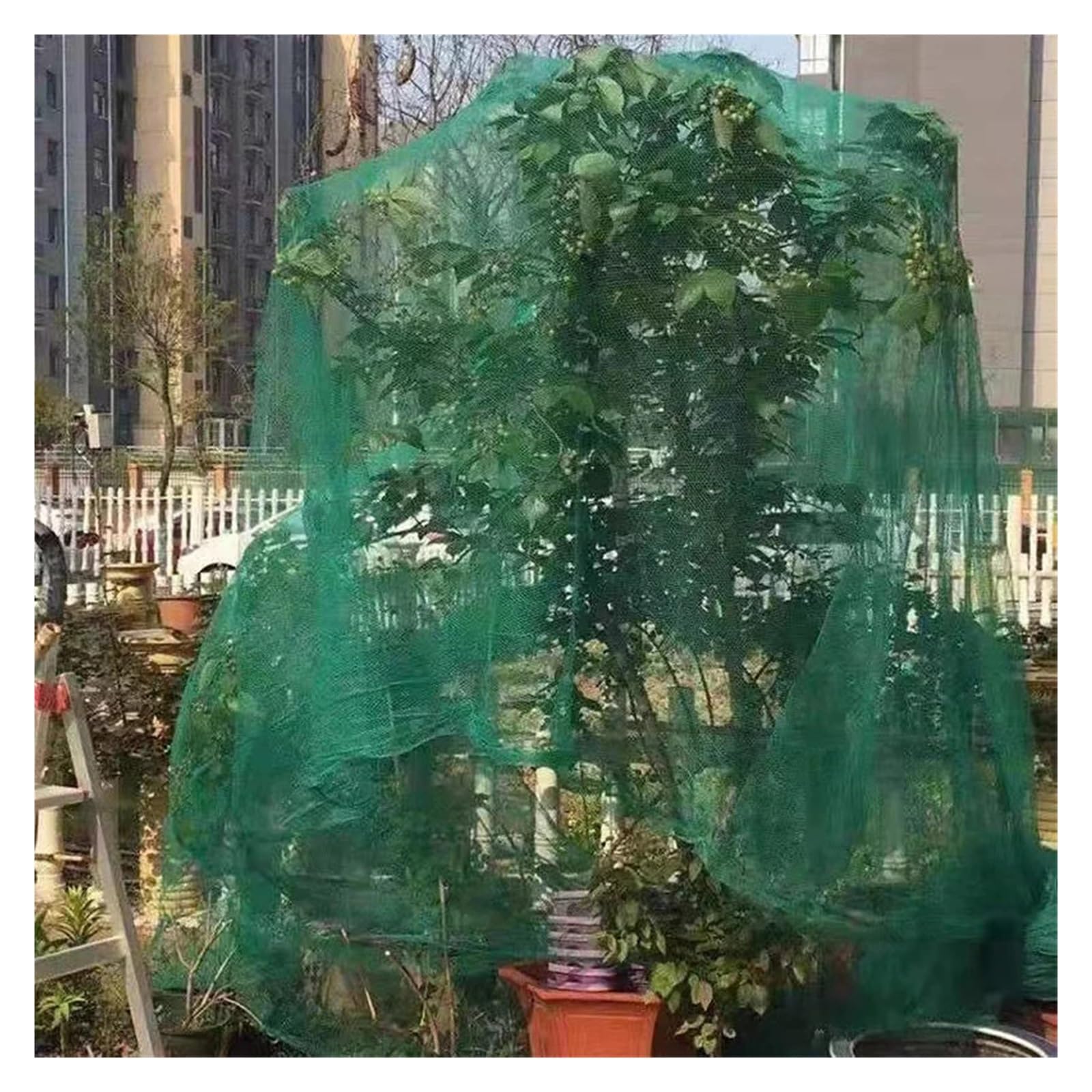 Red de nailon para pájaros para árboles frutales y verduras, 4 x 10 m, red antipájaros, fuerte protección de malla fina para fresas, jardín y defensa de cultivos