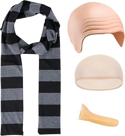 4 pack adults costume accessories black gray striped sc…