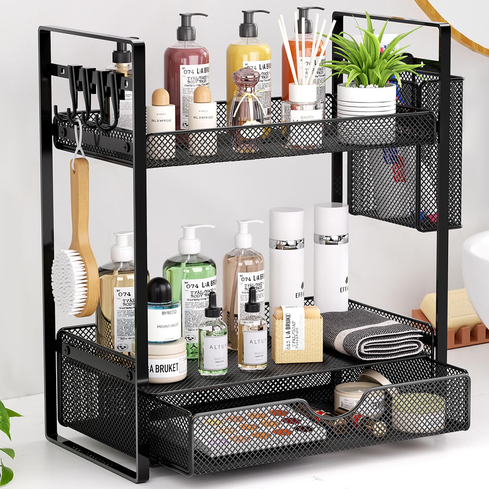 VITVITI 2 Tier Bathroom Organizer Countertop with Drawer