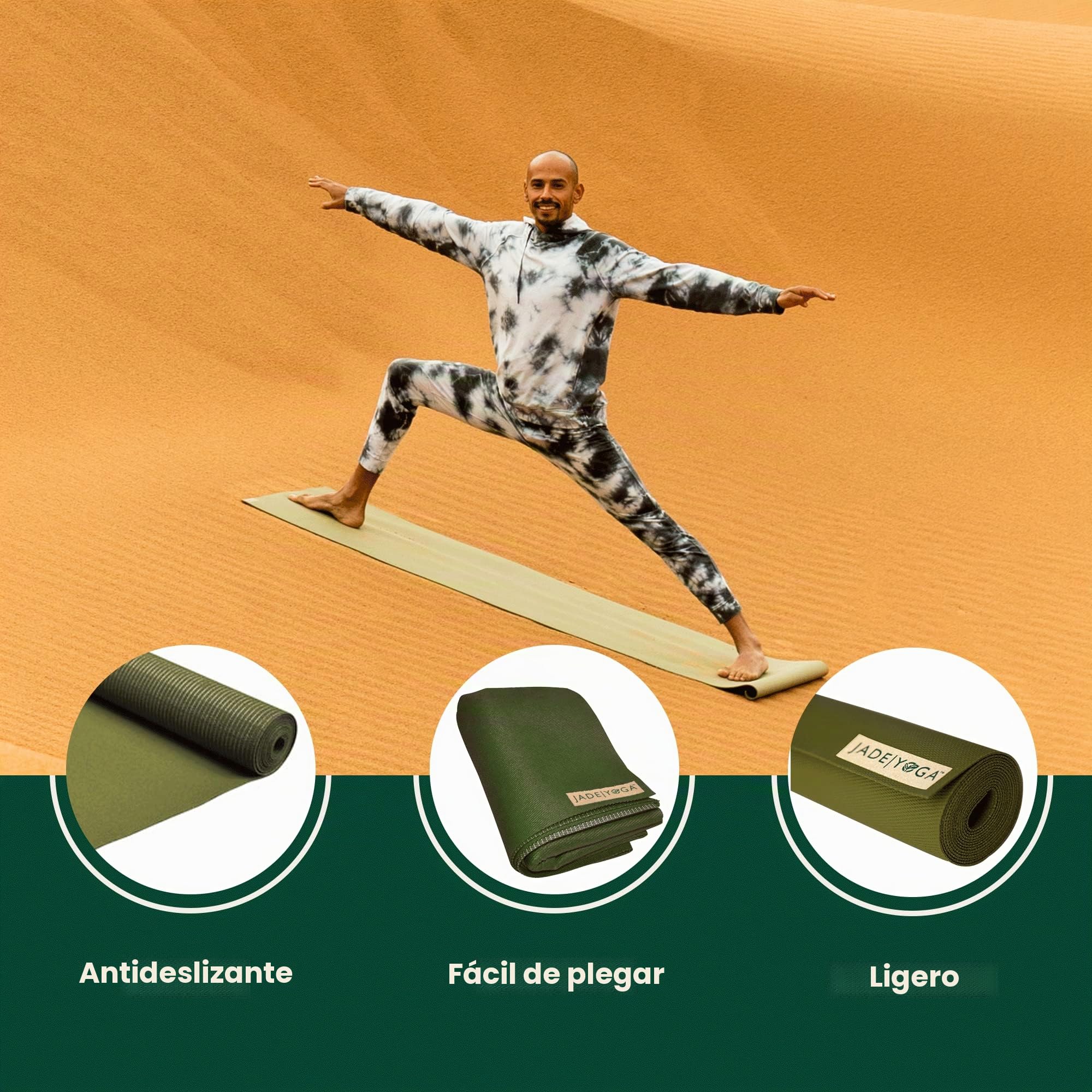 Jade Yoga Voyager - Esterilla de yoga (1,6 mm)