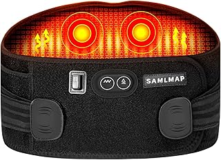 Heated Back Brace for Lower Back Pain Women, Cordless Heating Pad Rechargeable 5V 10000Mah Back Massager with Heat for Lower Back Therapy Pain Relief Lumbar