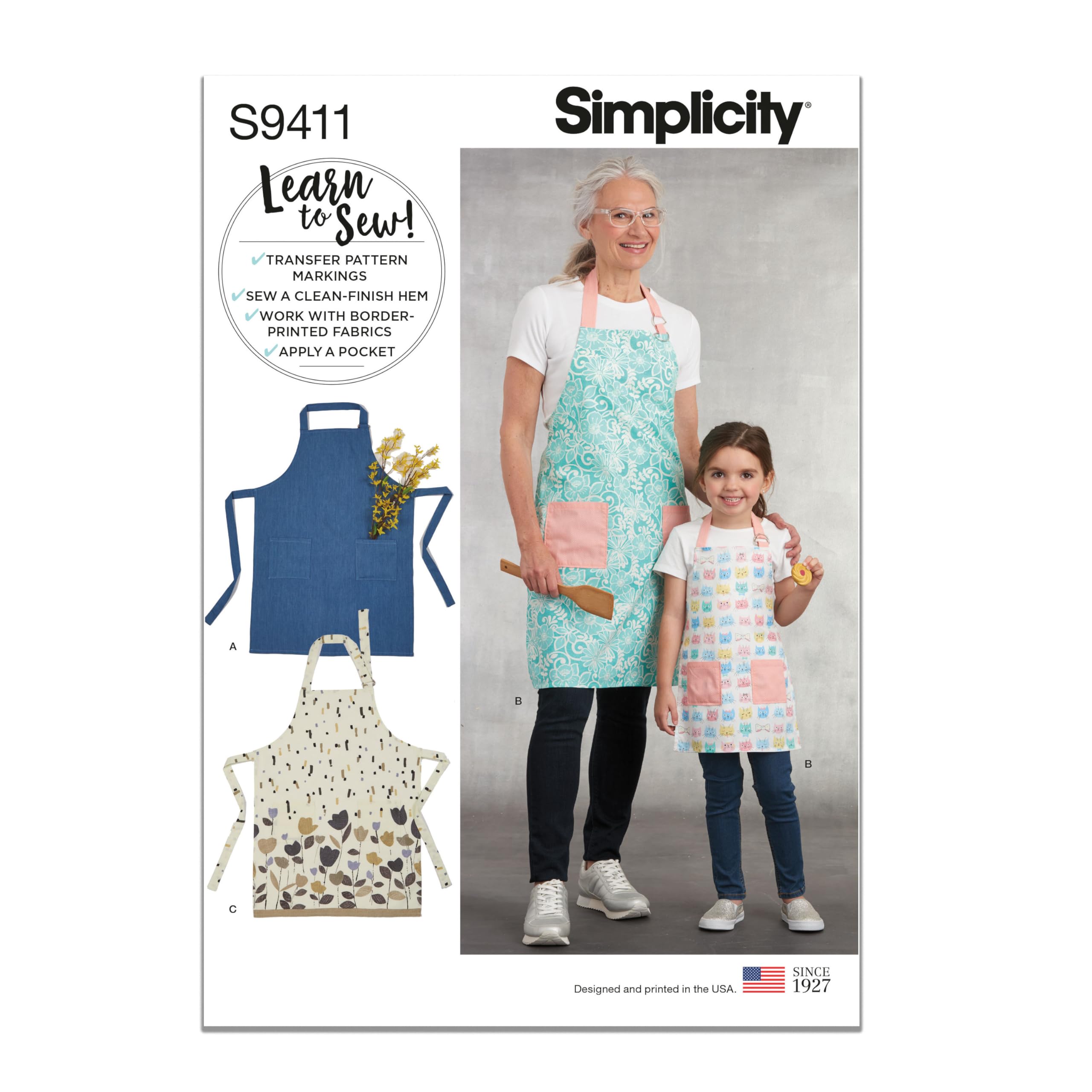 Simplicity Sewing Pattern S9411 Children's and Misses' Aprons