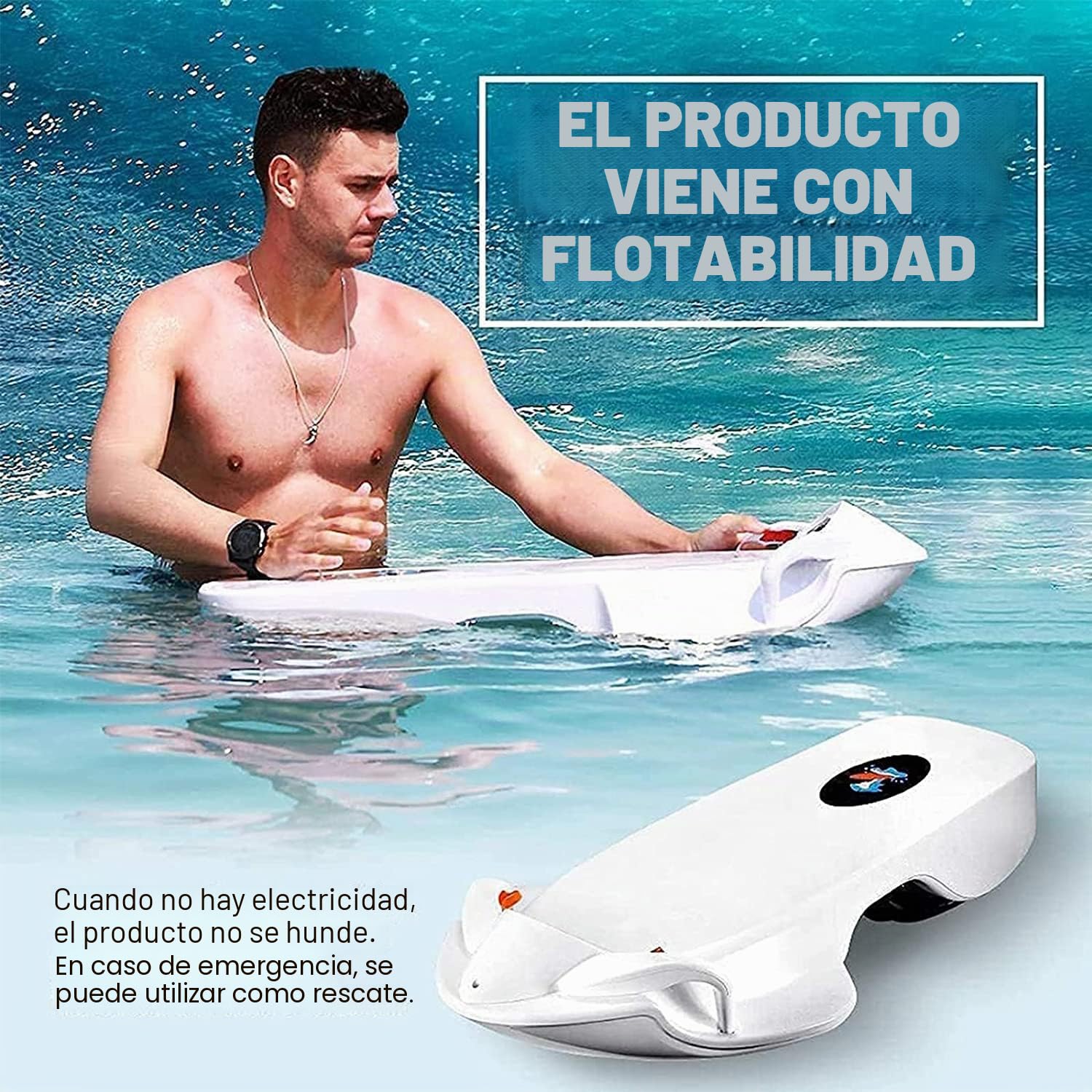 Tabla de surf eléctrica con scooter submarino inteligente, 4 niveles de velocidad, 120 minutos de batería, pantalla LCD, ideal para natación, wakeboard y bodyboard