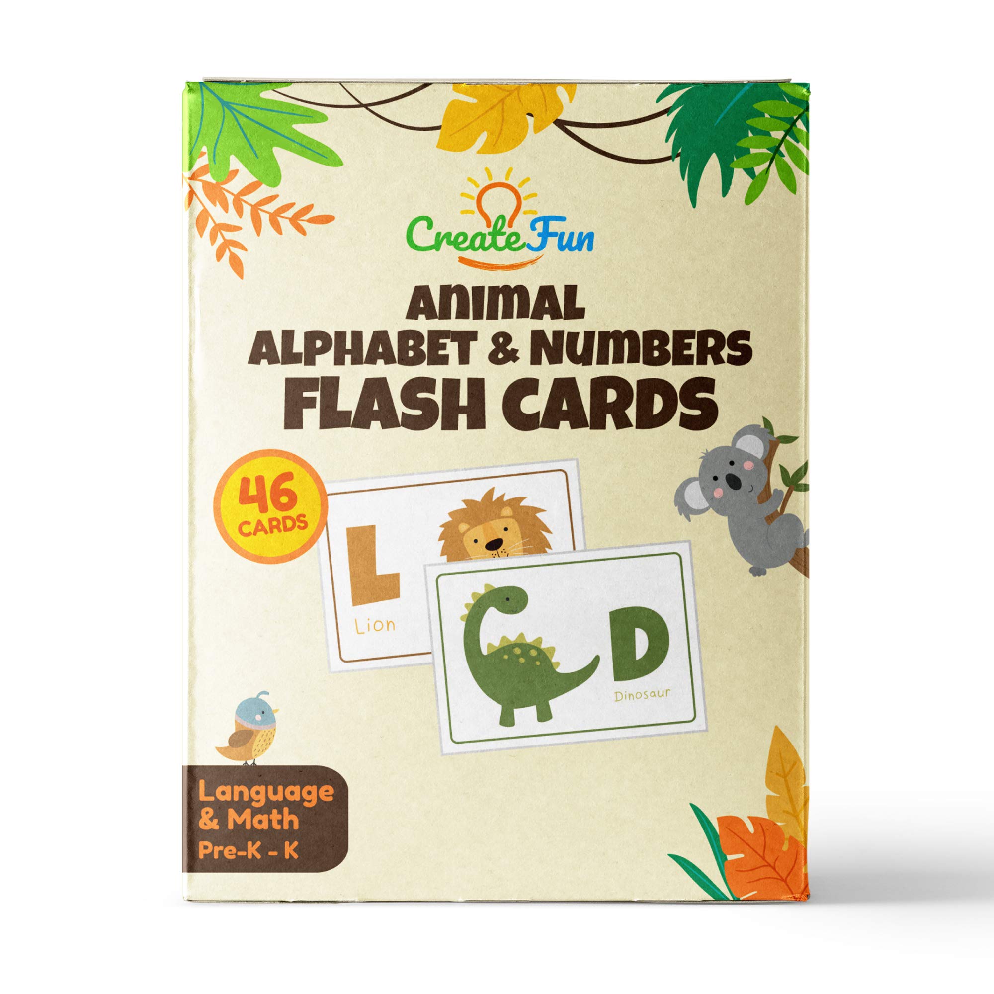 Buy Animal ABC and 123 Flash Cards for Toddlers, PreK and Kindergarten