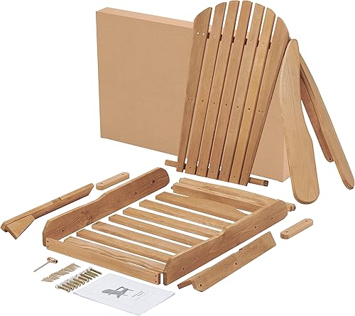 Miniatura 7 de WILLIAMSPACE Juego de 2 sillas plegables Adirondack de madera sillas de patio de madera para jardín al aire libre silla de patio de madera maciza de