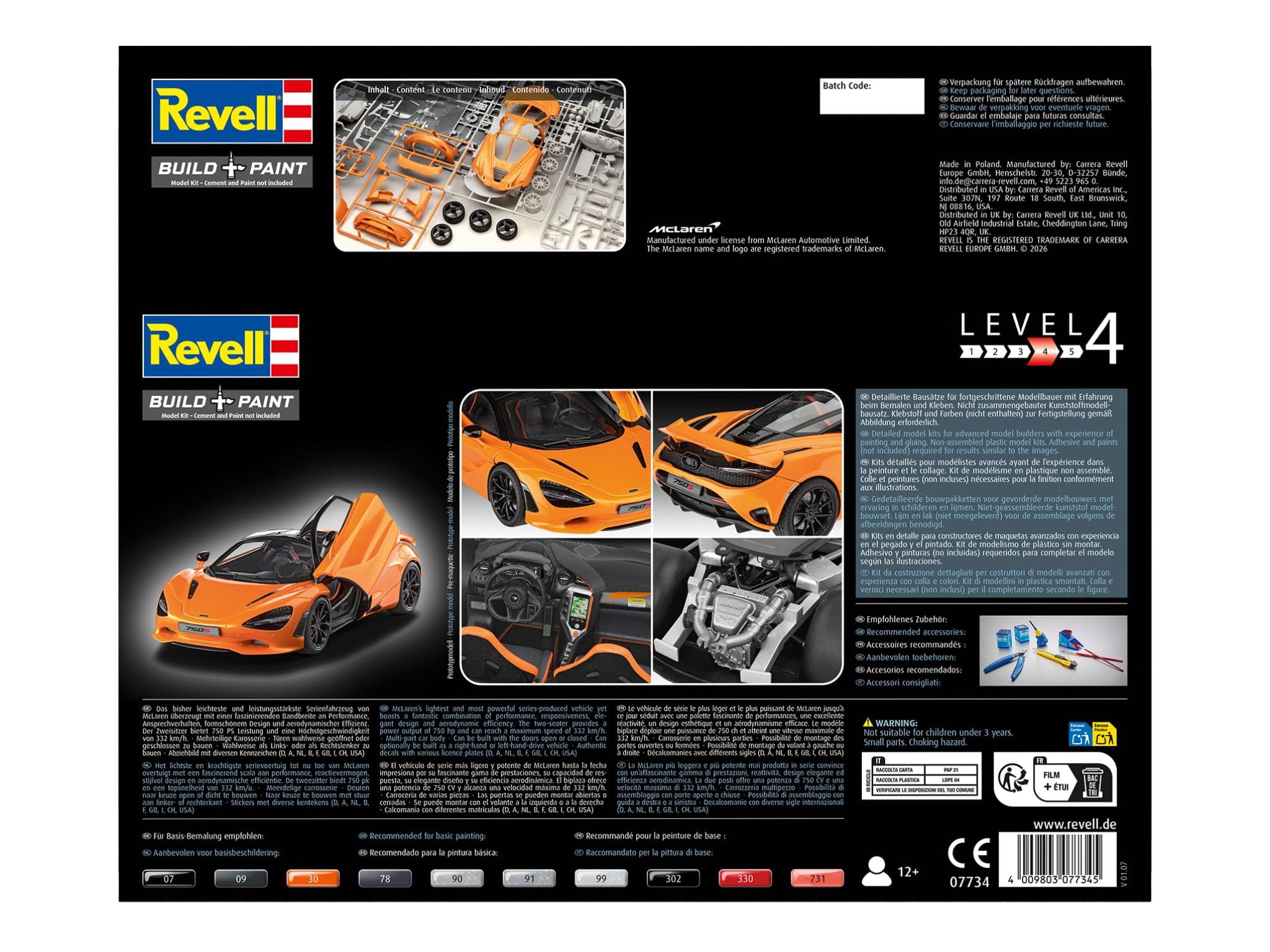 Revell Modellismo McLaren 750S