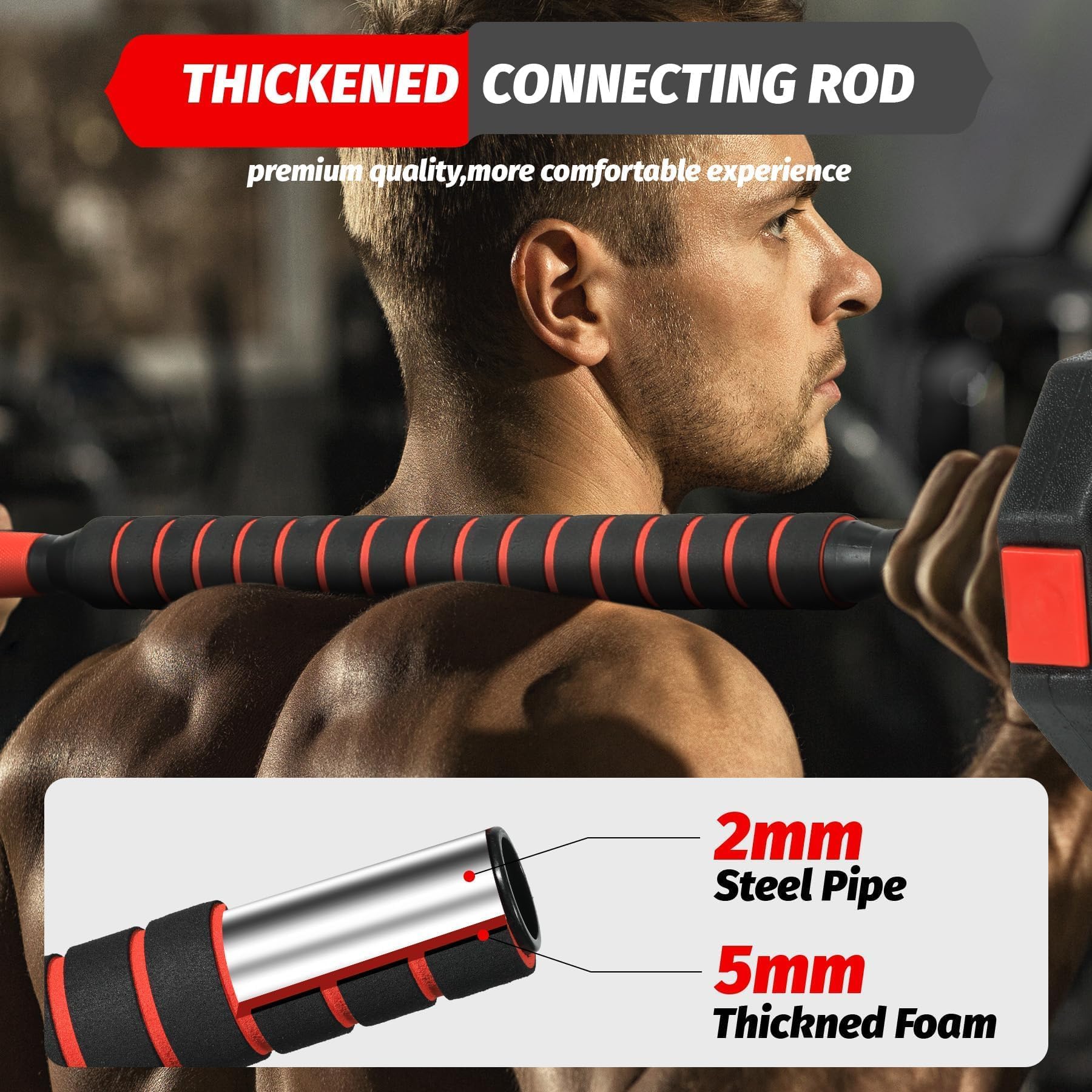 3-in-1 Adjustable Dumbbell Set 66lbs, Free Weights for Home Gym with Anti-Slip Handle & Connector, Barbell/Kettlebell/Dumbbell Combo for Men Women