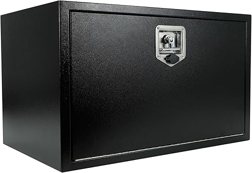 Miniatura 6 de Minseter Caja de herramientas de recogida de acero negro de 36 x 18 x 18 pulgadas, caja de herramientas de recogida para caravana, ATV, remolque,