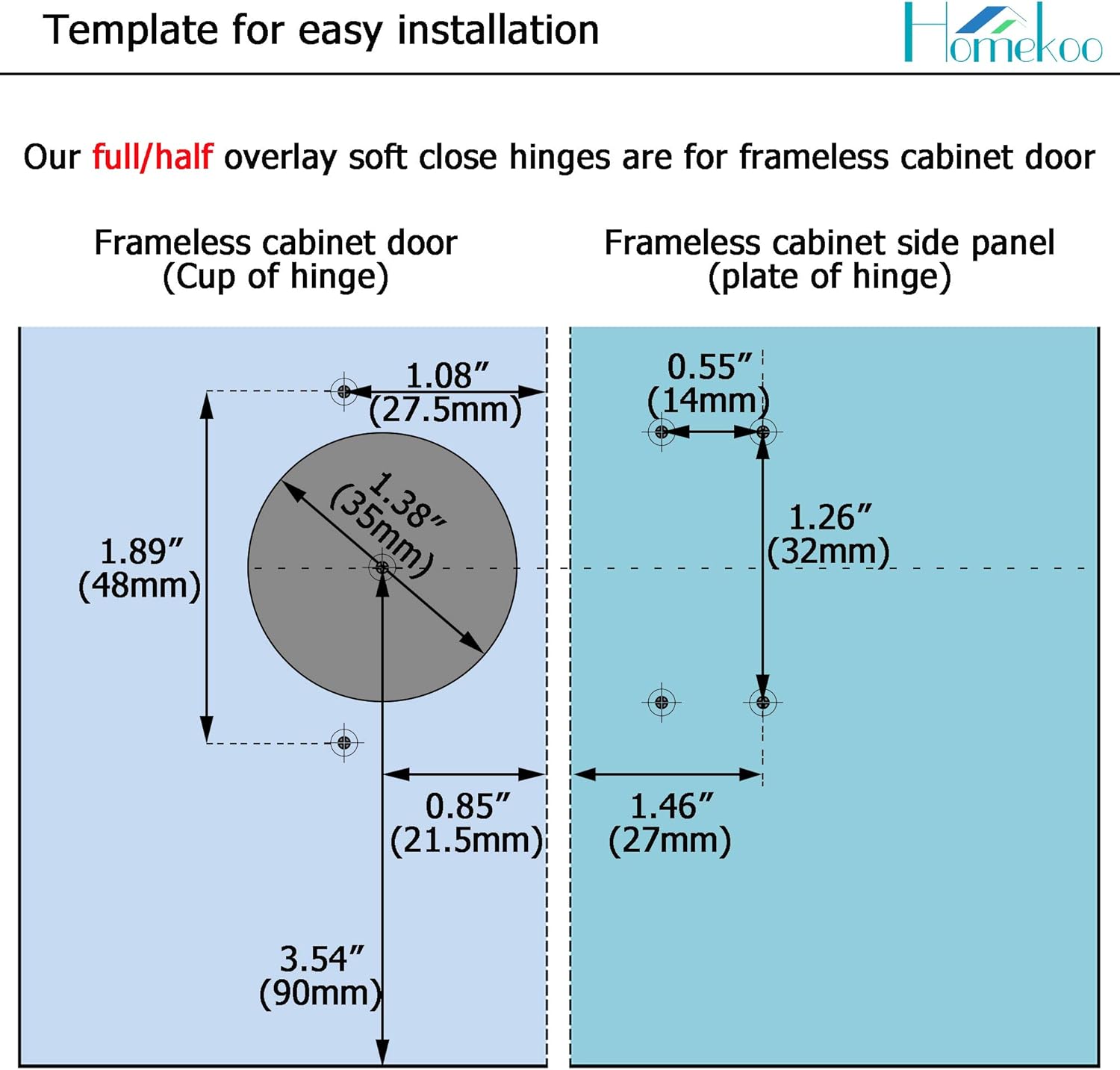 70% Off Everything Homekoo 40PCS Half Overlay Frameless Hinges for Cabinets Door 105 Degree Euro Concealed Hinge Up To 40% OFF Homekoo 40PCS Half Overlay Frameless Hinges for Cabinets Door 105 Degree Euro Concealed Hinge