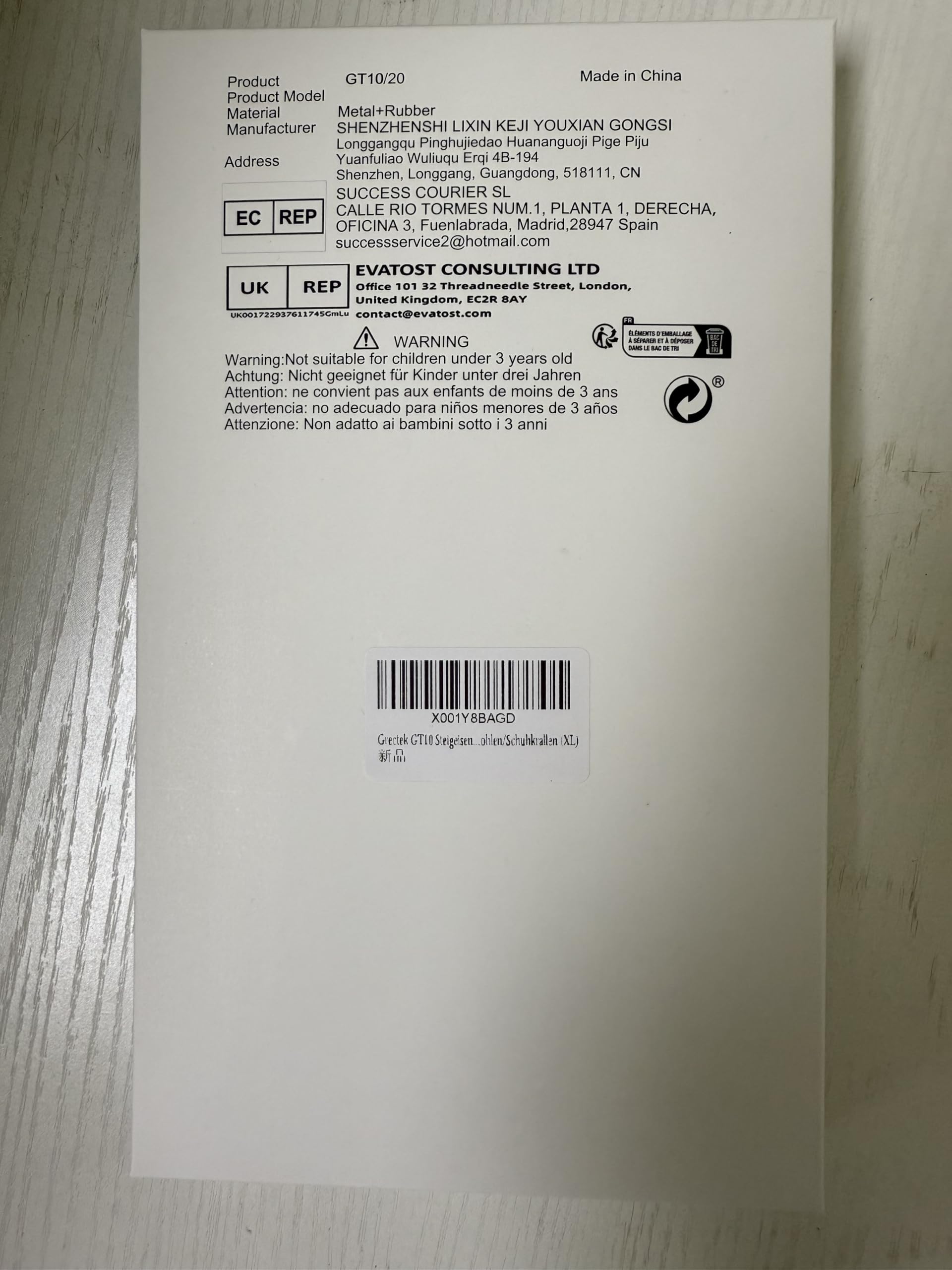 Grectek GT10 Leggero Ice Tacchetti,Ramponi da Ghiaccio Antiscivolo, in Acciaio Inossidabile per Scarponi Scarpe Winter Outdoor Camping Neve Pesca Caccia Camminare