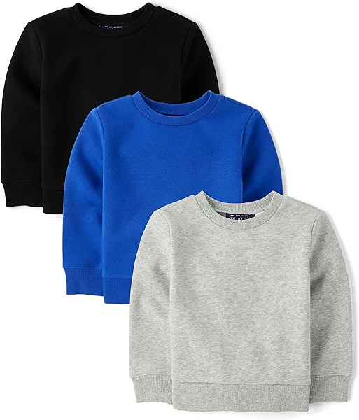 The Children's Place boys And Toddler Long Sleeve Crew Neck Pullover Sweatshirt