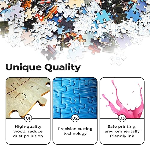 Miniatura 3 de Rompecabezas de 1000 piezas para adultos, rompecabezas de dragón, para adultos y adolescentes, juguetes educativos, regalos (29.5 x 19.7 pulgadas)