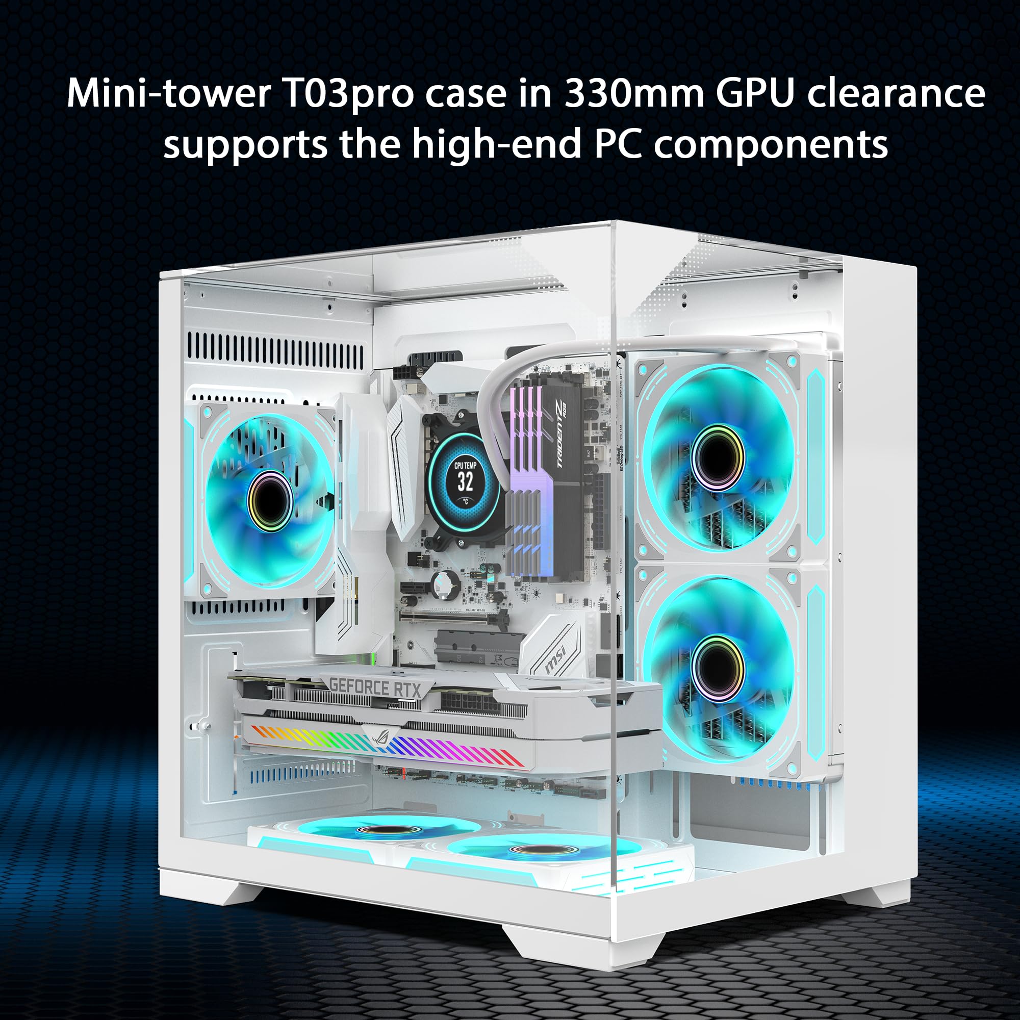 限定します ホワイト ATX PCケース ガラスパネル コンピュータ Amazon.co.jp: pcケース ミドルタワー pcケース 強化ガラス