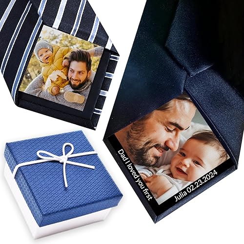 Custom Photo Tie Patch 2PCS Personalized Dad Neckties Patches Iron