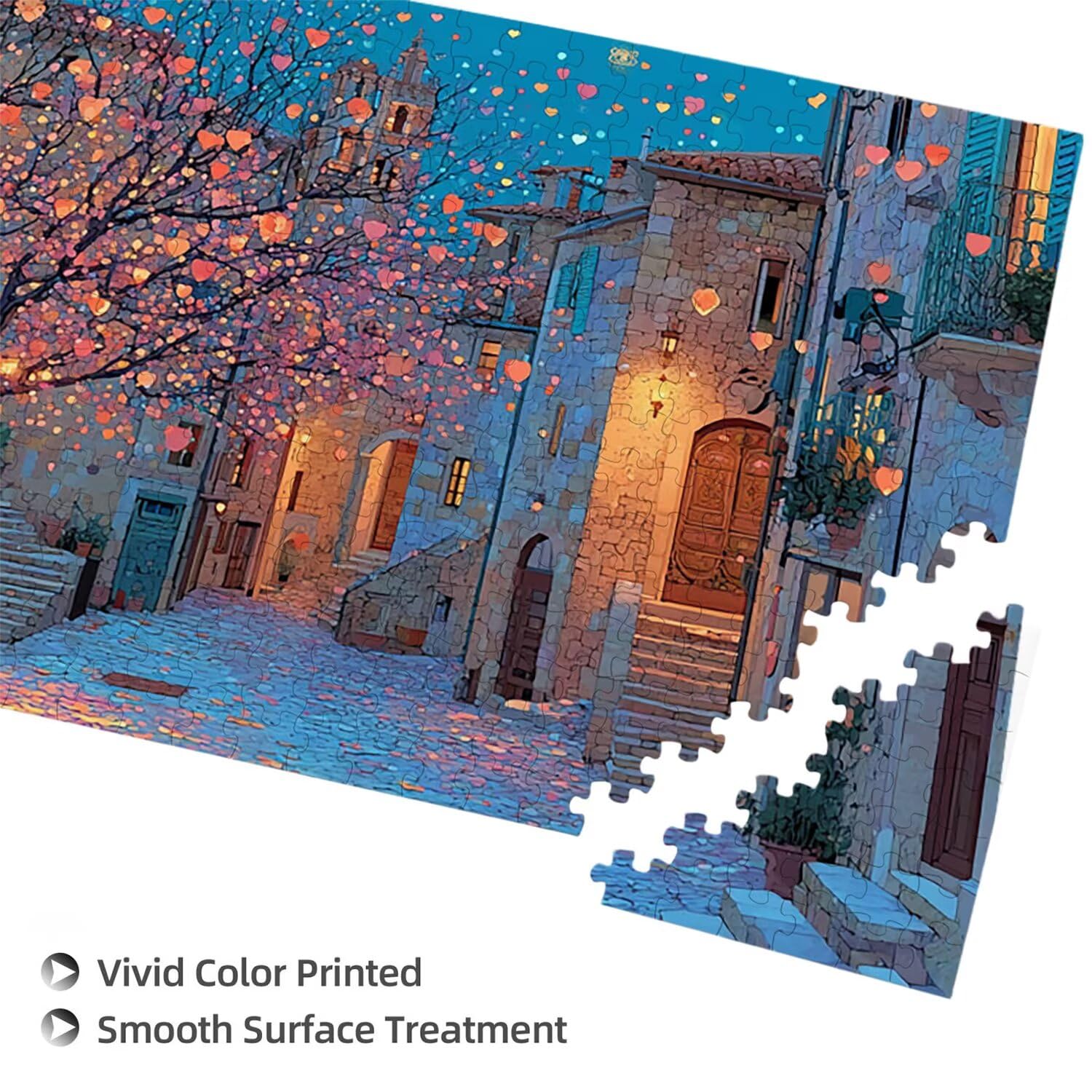 Widok ulicy drzewo - Puzzle 900 sztuk dla dorosłych - Puzzle DIY, kreatywna rozrywka, nowoczesna sztuka, klasyczne puzzle dla dorosłych i nastolatków w wieku 12 lat, pomysł na prezent dla mężczyzn i