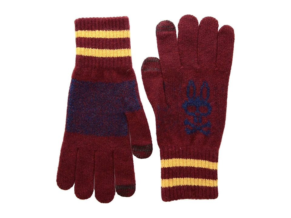 

Psycho Bunny Essential Winter Gloves (Port) Over-Mits Gloves, Burgundy