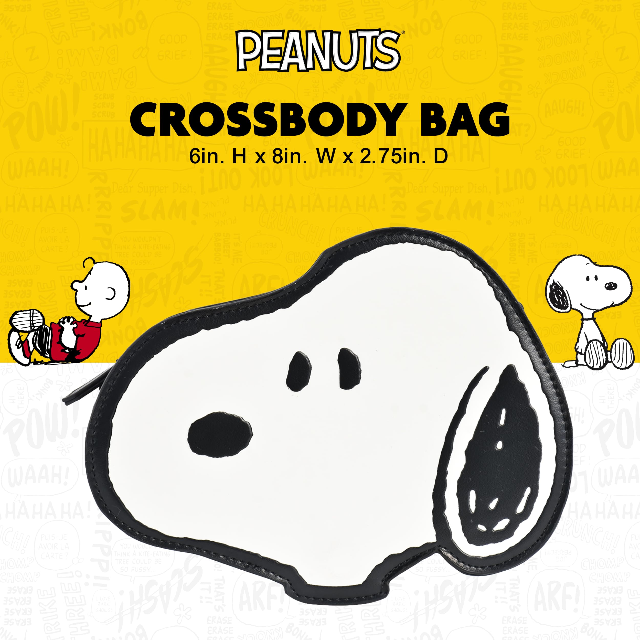 Peanuts Crossbody Bag Mini Verstellbare Umhängetasche für Damen und Herren
