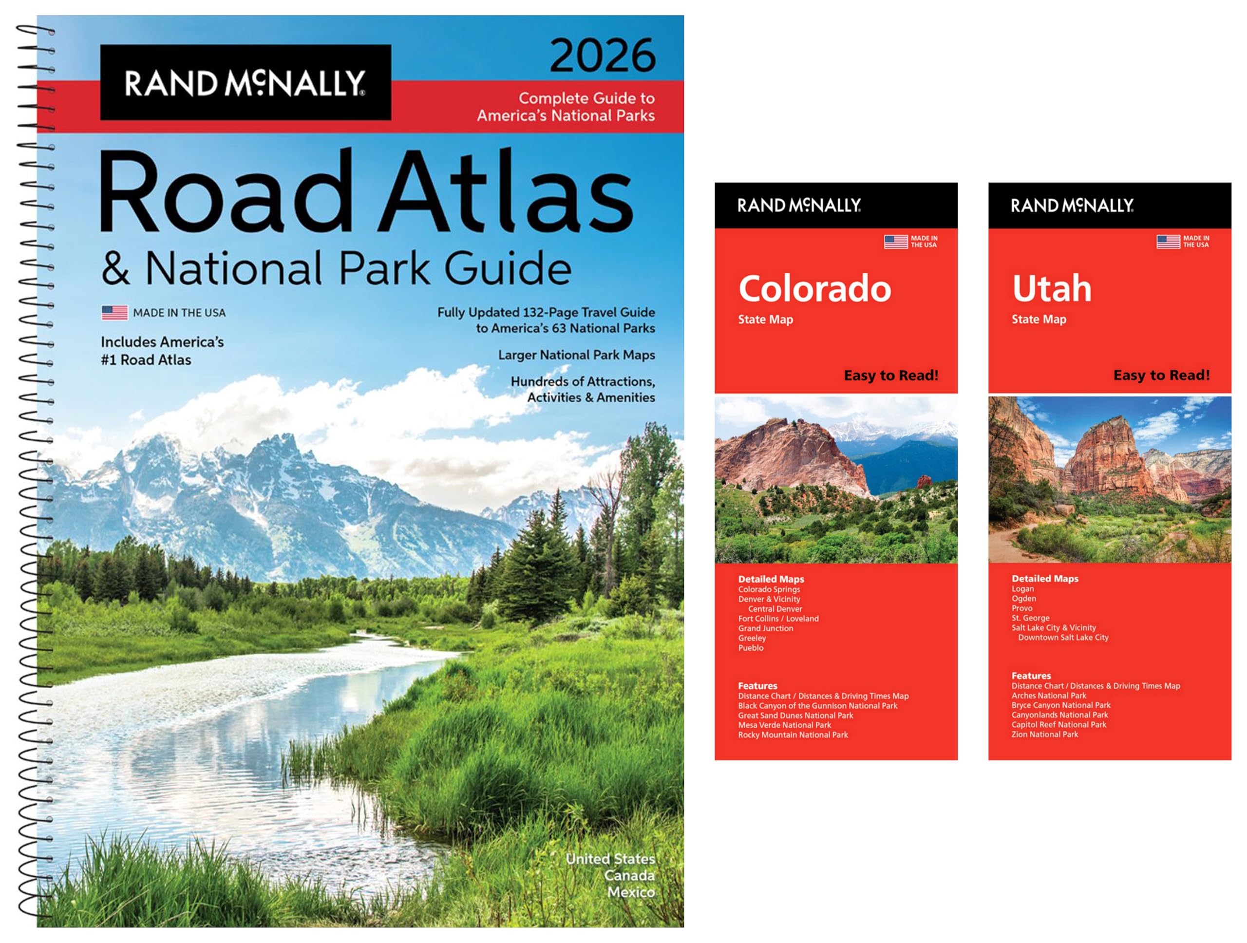 2026 Road Atlas & National Park Guide with Colorado & Utah State Maps