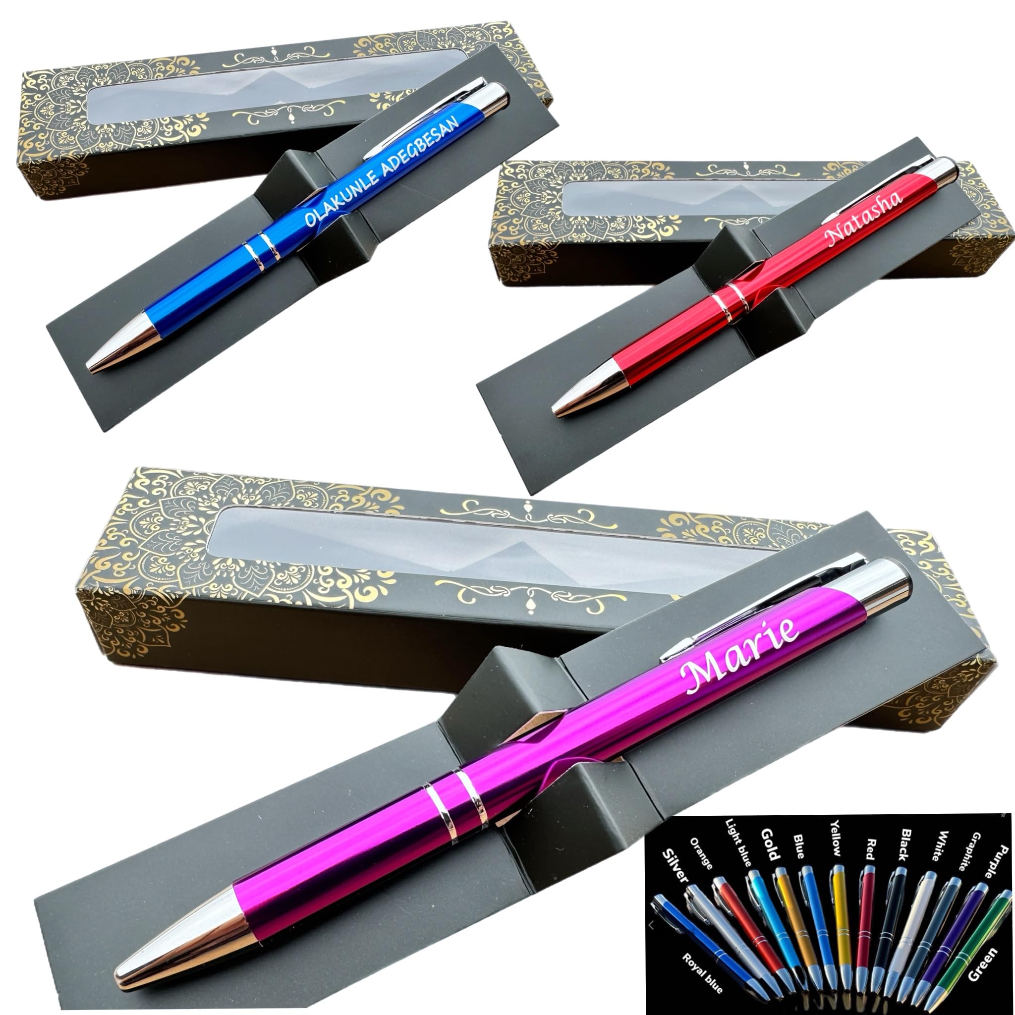 Personalised Ballpoint Pen Laser Engraving, Metal Pen Gift for Men and Women, Custom Logos Available, Ideal for Corporate Gifting Teacher Gift School students Gifts