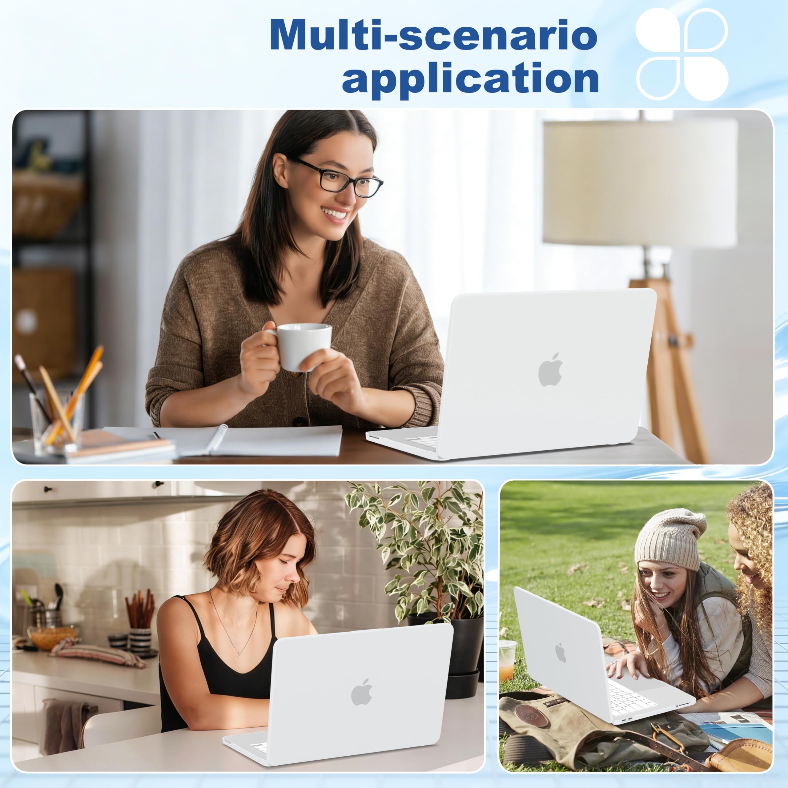 Custodia per MacBook Neo 13 pollici 2026, cover rigida antiurto ultra sottile con copertura per tastiera e pellicola protettiva per MacBook Neo 13" A3404, trasparente opaco
