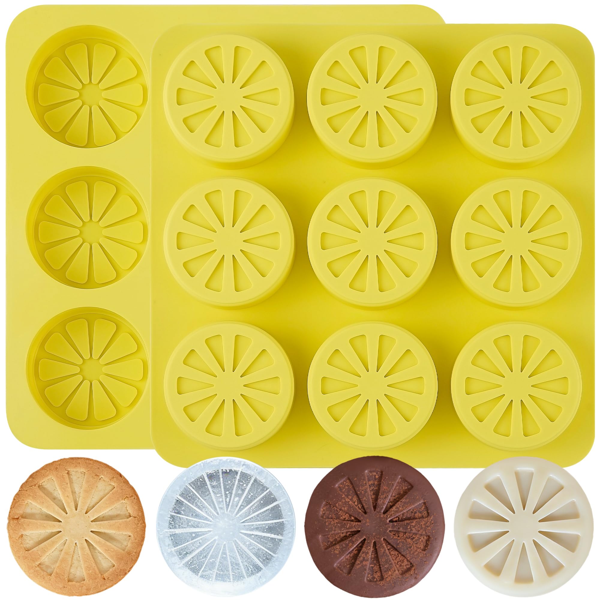 2 moldes de silicona para fondant, 9 cavidades antiadherentes, para hornear pasteles de mousse de postre, pastel de chocolate, gelatina, gelatina, caramelos