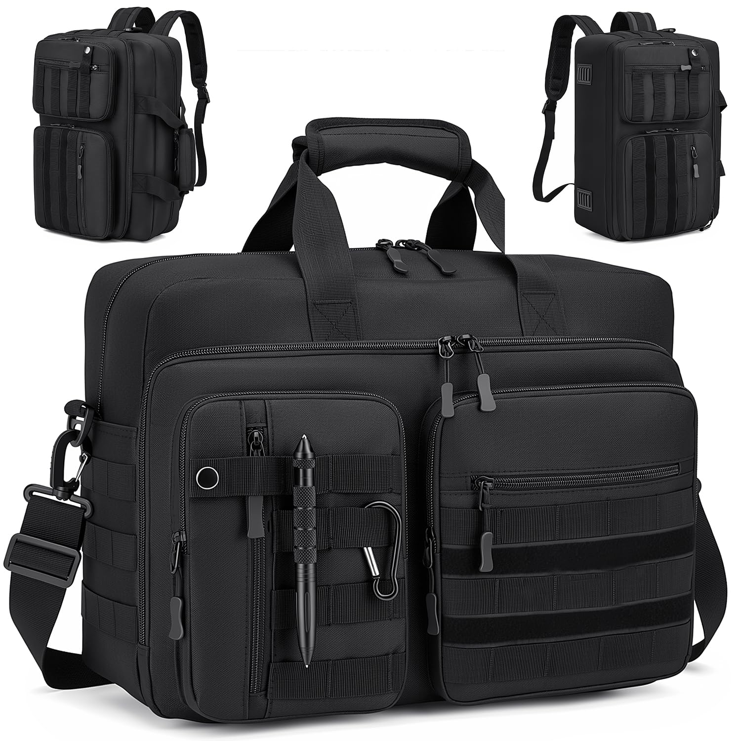 3 in 1 Arbeitstasche Herren Aktentasche 17,3 Zoll taktische Laptoptasche