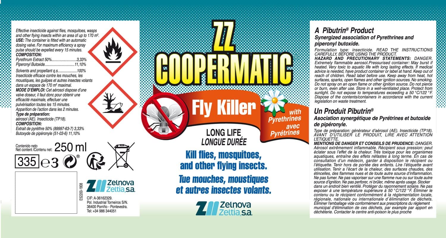 Pack 4 recharges d'insecticide Coopermatic