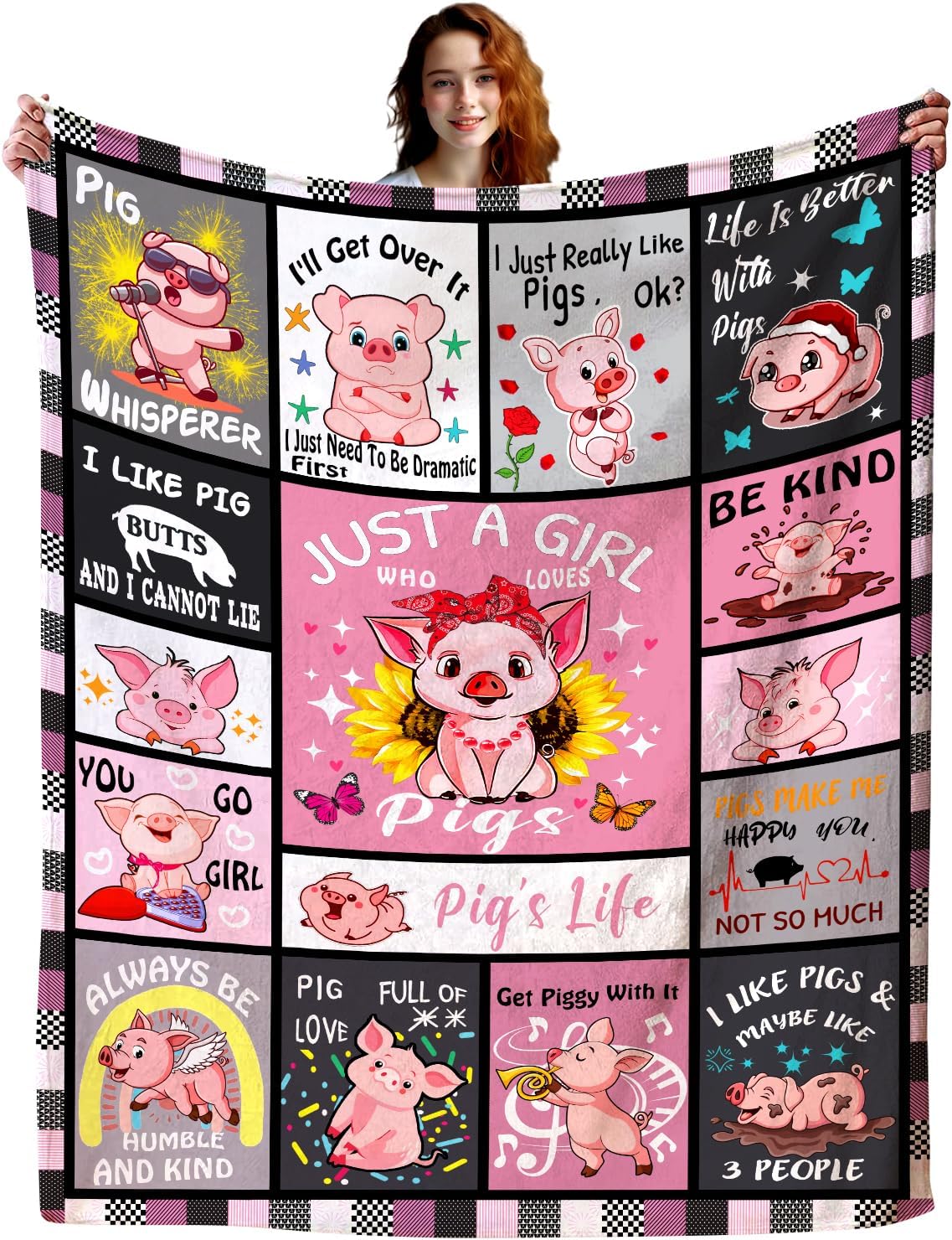 Pig Gifts Pig Blanket for Boys Girls Teen Girls Kids Pig