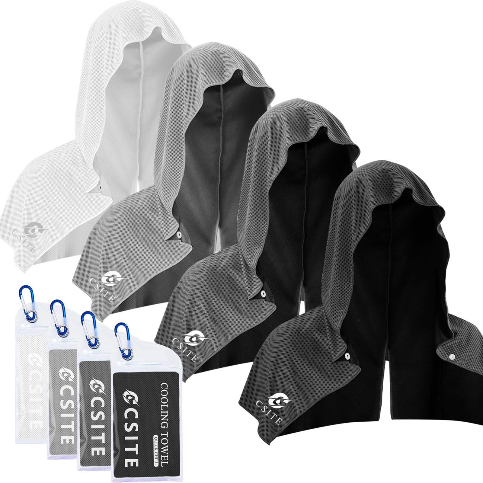 CSITE 4 Pack Cooling Hoodie Towels