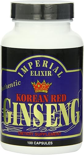 Imperial Elixir, Ginseng rojo coreano, 600 mg, 100 cápsulas
