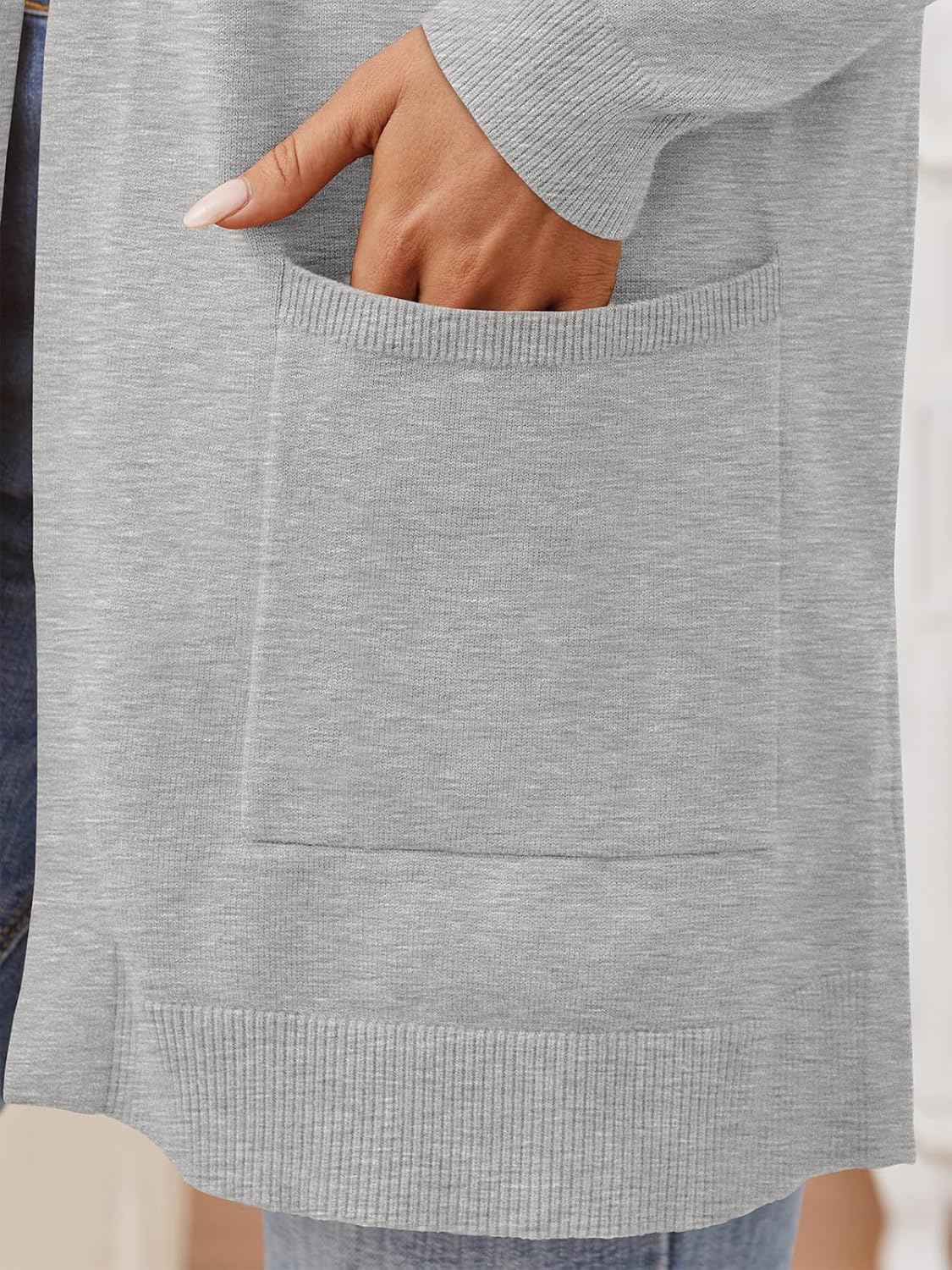 LILLUSORY Womens Long Cardigan Sweaters with Pockets Open Front Knit 2025 Fall Fashion Outfits Winter Clothes - Image 5